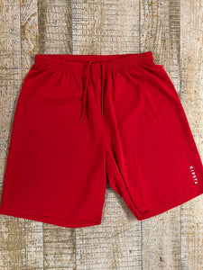 Pantaloncini Uomo In Cotone Con Tasche | Lunghezza 20,3 Cm | Jogging, Palestra, Relax | Taglia XS Rossa